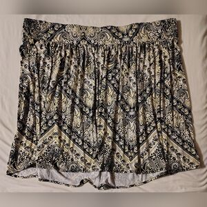 Lane Bryant Pull On Elastic Waist Floral Paisley Skirt Size 26/28 NWT
